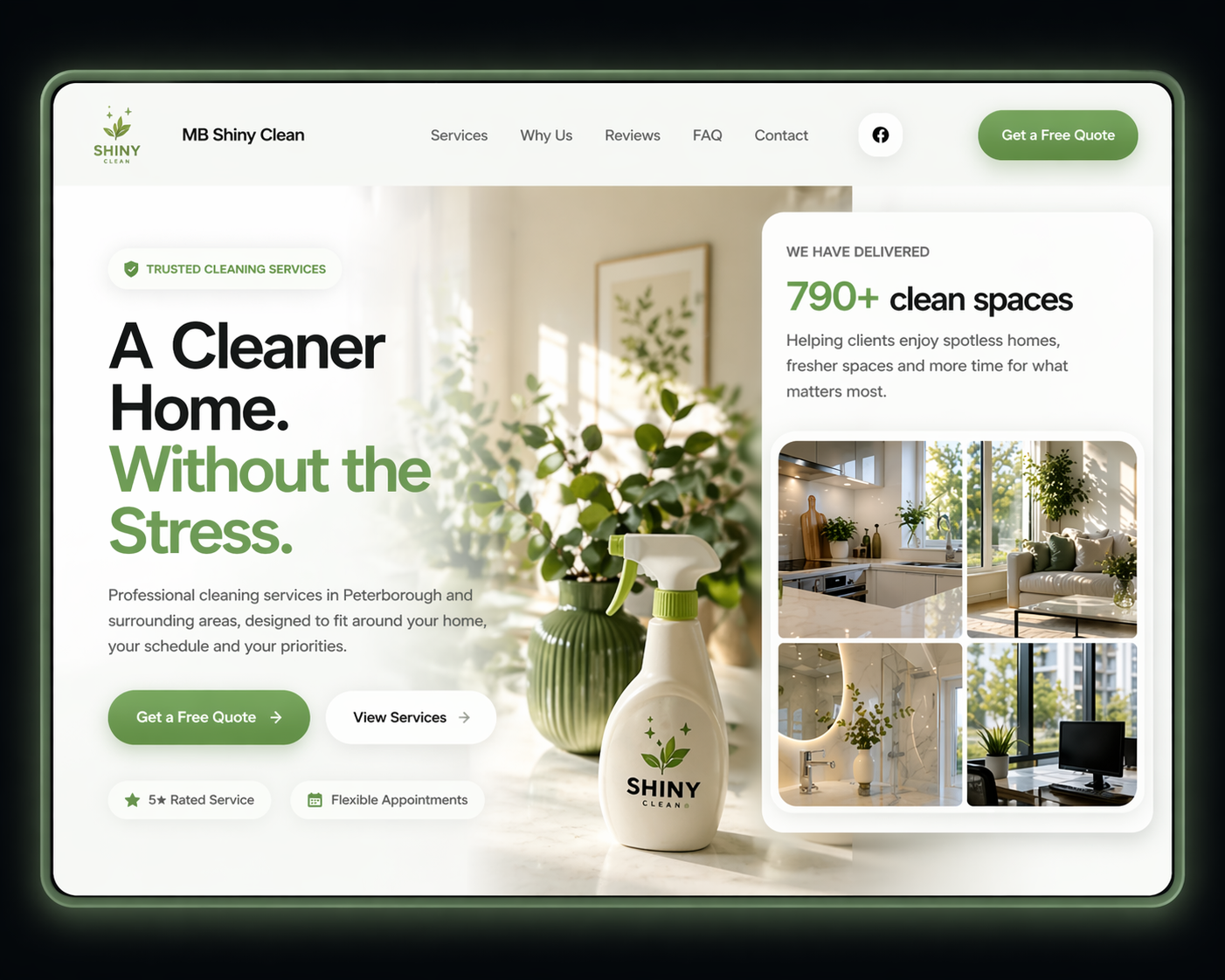 New MB Shiny Clean website after redesign