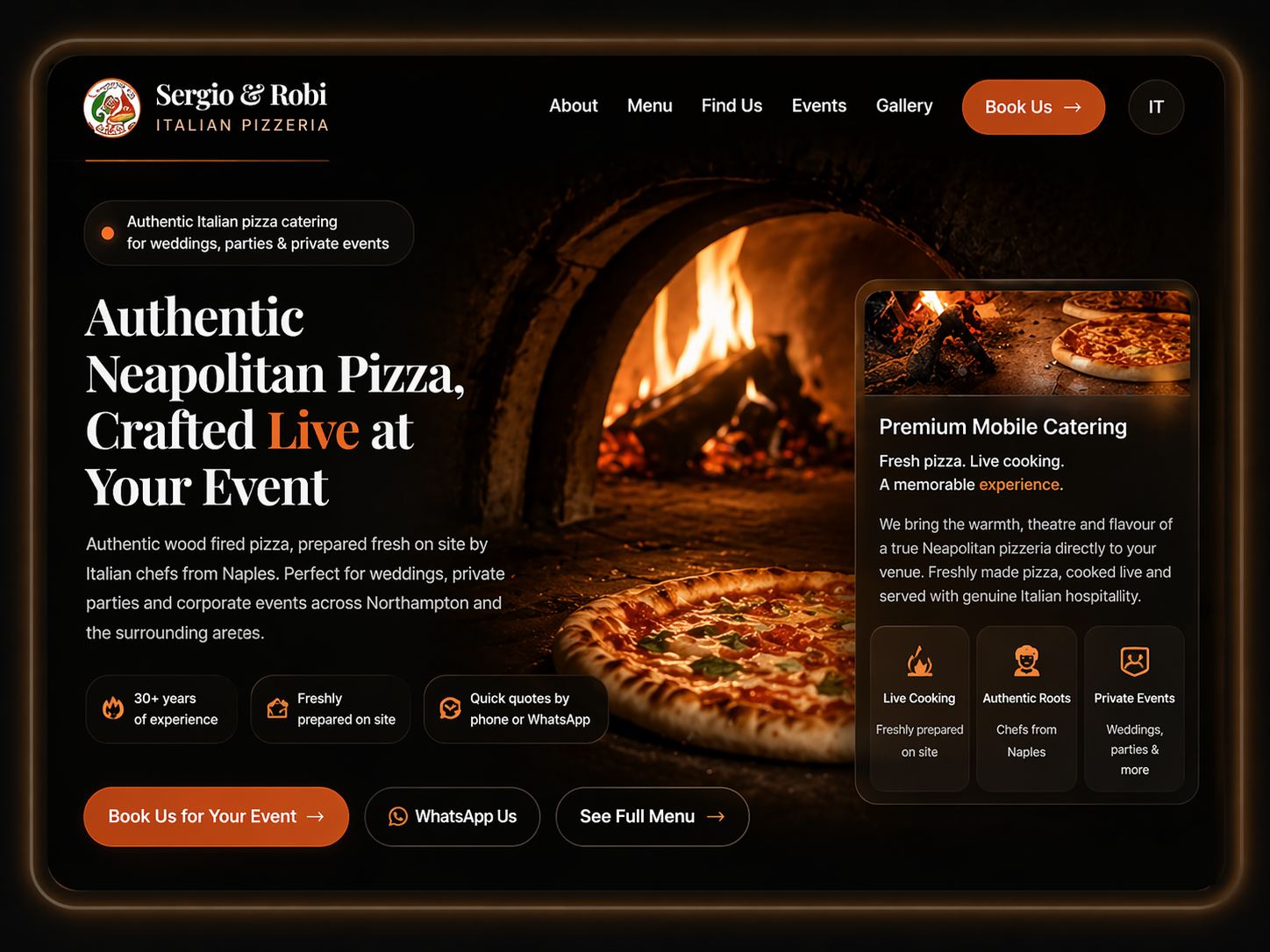Sergio & Robi Pizzeria website preview